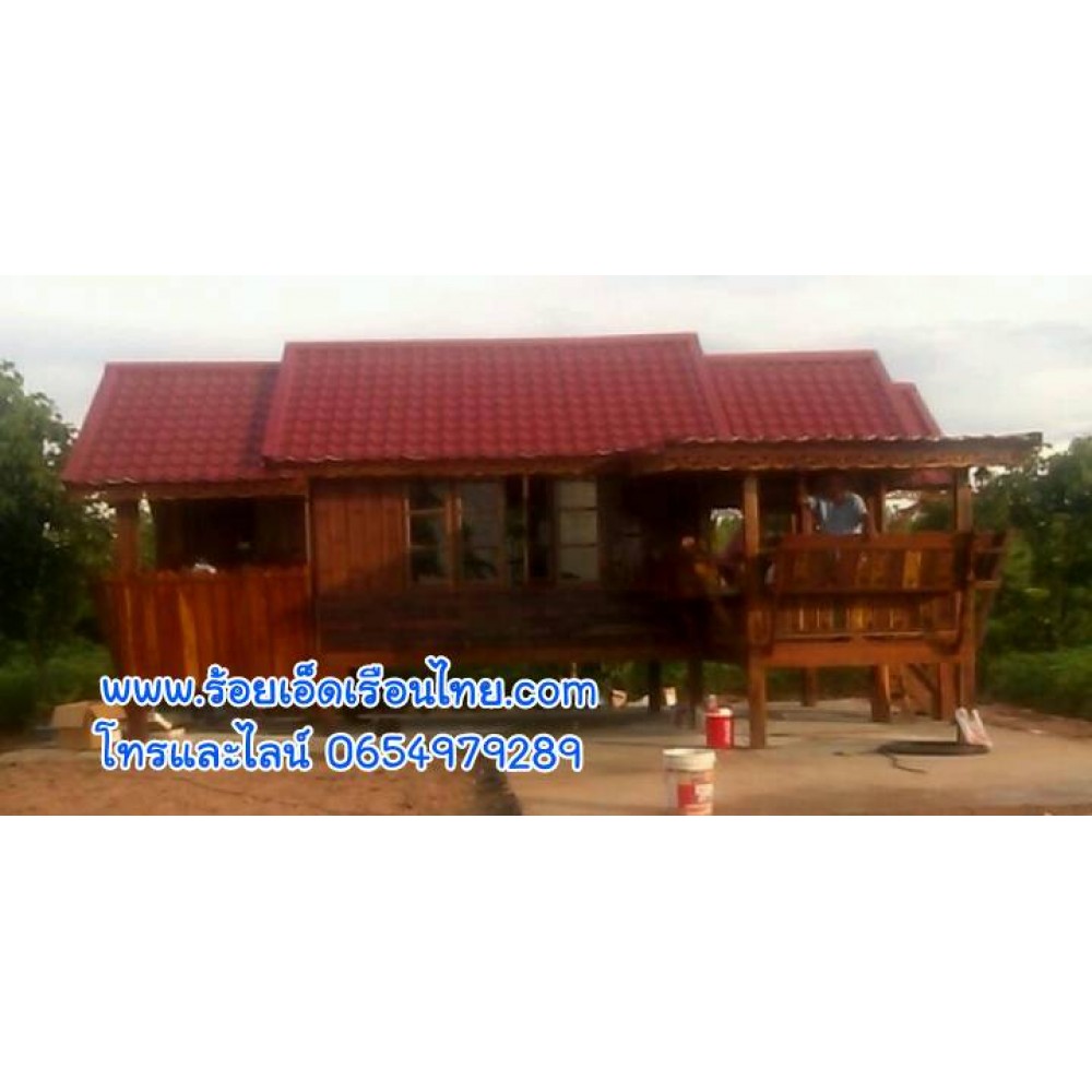 บ้านระเบียงข้างแบบที่16 ขนาด3x8  ระเบียงหน้า3x2